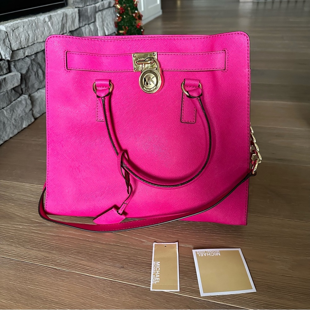 Michael Kors Hamilton Large Tote - Raspberry